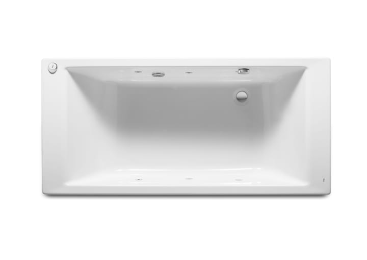 Прямоугольная акриловая ванна с гидромассажем Tonic и выпускным комплектом